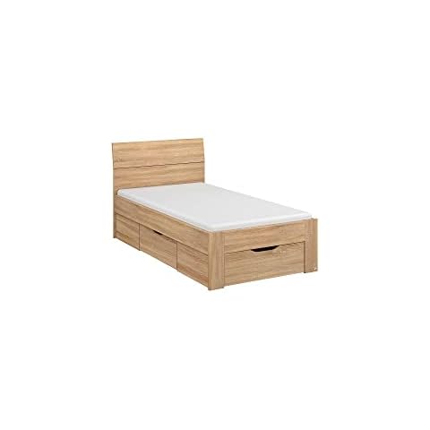 Rauch Möbel Flexx Cama con subestructura, Madera Tableros de partículas, Roble, Liegefläche 90 x 200 cm Cover