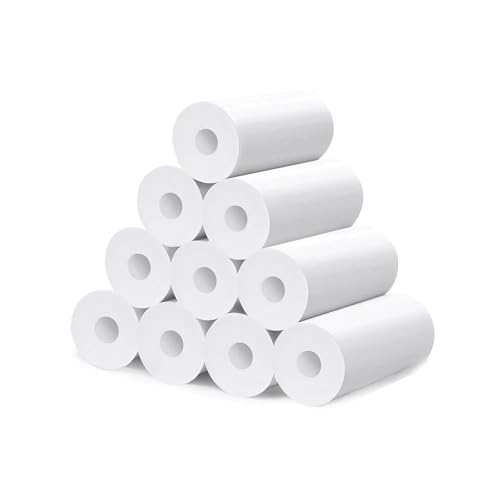 感熱紙、 子供用インスタントカメラ用感熱紙ロール 57x25mm ホワイト 非粘着?? 10ロールまたは20ロールパック(10 Rolls)
