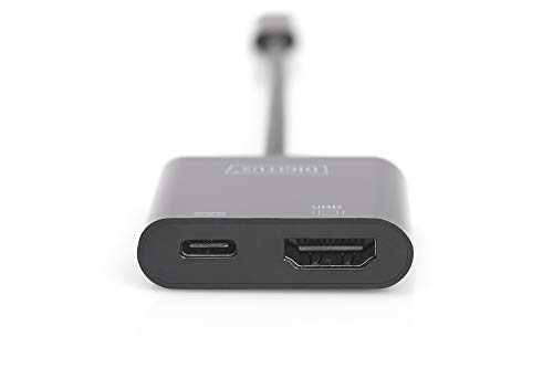 Adaptador USB tipo C a HDMI DIGITUS convertidor gráfico multipuerto con carga USB C 4K 4