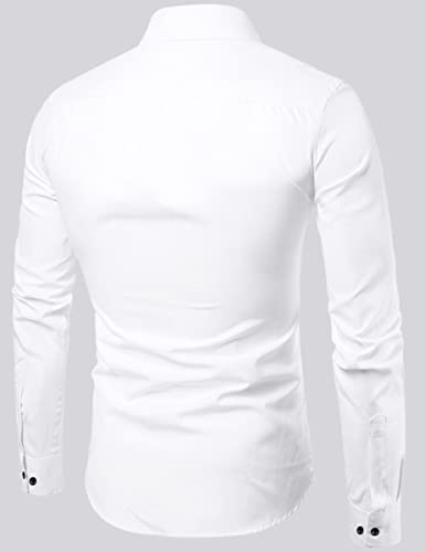 Image of Combo of Men Cotton Polyester Blend Regular Fit Striped Full Sleeve Casual Shirt Pack of 2