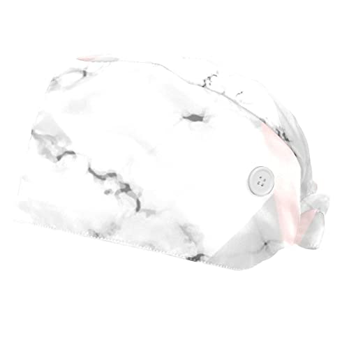 Casquette de travail marbre blanc respirante pour hommes et femmes en lot de 2