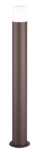Trio Leuchten Hoosic 422260124 Lampadaire d'extérieur en aluminium couleur rouille acrylique blanc non inclus 1 ampoule E27