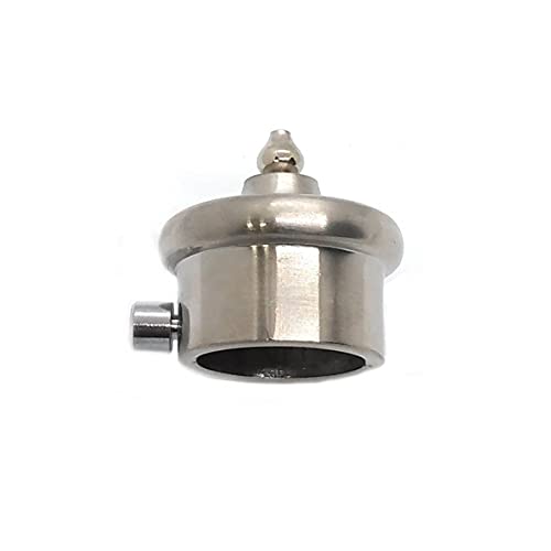 Image of FAPBADRI Simple Curtain End Caps /Finials for a 1 inch Pipe /Rod, Colour - Silver Matt Pointed Design, 2 Pieces