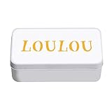 Fabulous Boite en Métal Blanc - Loulou Mignon Surnom Amoureuse - 11 x 18,5 x 5,5 cm - Boite de rangement, clé, outils, boite à Lunch, Sucre, Biscuit