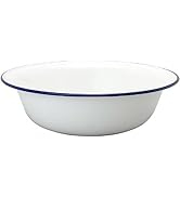 野田琺瑯 洗面器 ホーロー 4.0L 全白 ホワイト フチ ネイビー 日本製