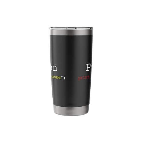 Python Print Coder HTML Coding Programmer Gift Stainless Steel Insulated Tumbler