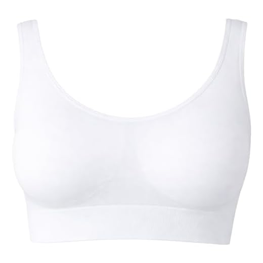 UnsichtBra Bustier Damen BH ohne Buegel | Wohlfühl Bustiers Top | Bügelloser Soft Bra | Schlaf Still Sport Bralette in vielen Farben (wellbra_sngl)(XL, Weiß)