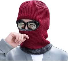 Topibaaz Monkey Cap with Nech Scarf for Men & Women Woolen Warm Stretchable Soft Fur Flip Flop Skull Beanies Balaclava Full Face Mask Protect | Wind Sun Dust Proof for Women & Girl| Freesize-image-8