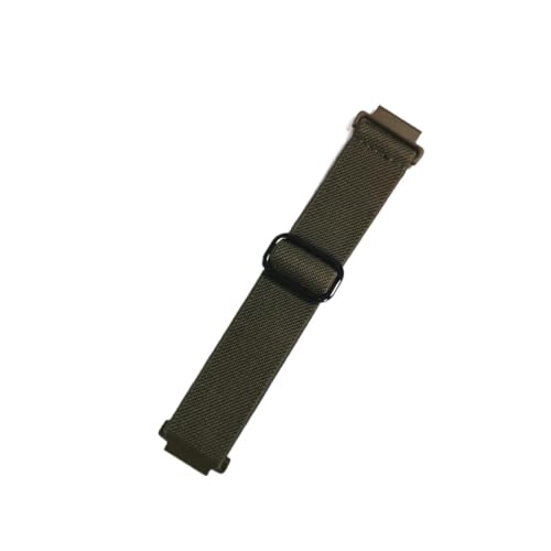 [SRMVRNKNNK] Fit For Amazfit BIP5�o���h�ɓK������L�k�����[�v�AFit For Amazfit 3 StratoS�E�H�b�`�ɓK������i�C�������X�g�o���h�u���X���b�g(Olive grenn,20mm)