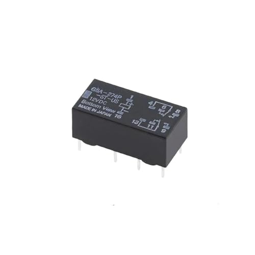 Relé G6A-274P-ST-US 12VDC de 8 pines pack de 10 unidades para circuitos eléctricos