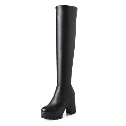 Bottes à hauteur de genou confortables pour danser toute la nuit sans douleur
