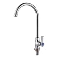 iVIGA Single Hole Cold Water Faucet: Deck Mount Kitchen Cold Only Faucet - Brass Utility Outdoor Sink Faucet - Commercial Bar Water Faucet Rv Faucet for Kitchen Farmhouse Laundry Rv Bar - Chrome