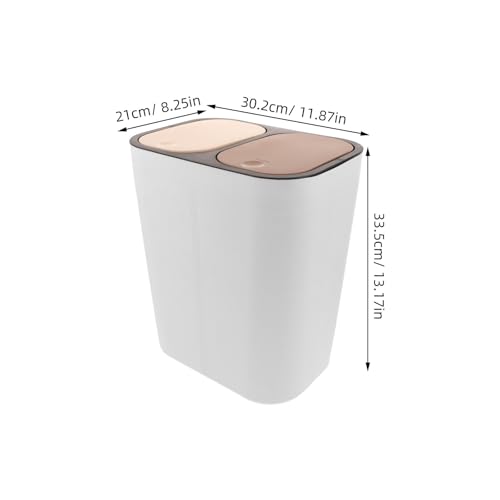 Caneca de basura doble compartimento para cocina y baño miniatura 2