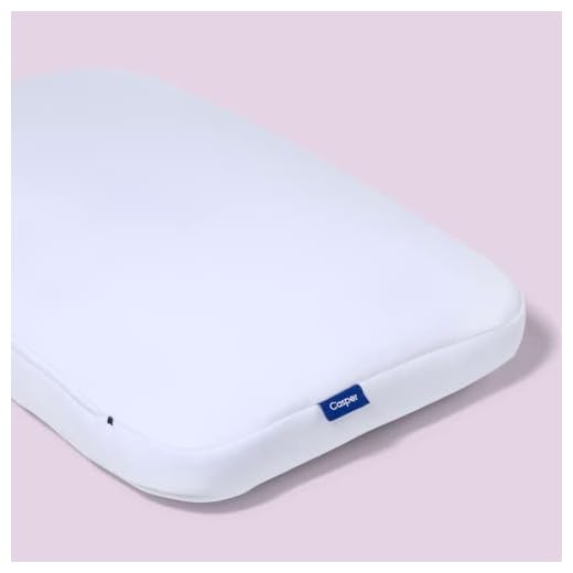 Casper Sleep Low Profile Foam Pillow for Sleeping, Standard, White
