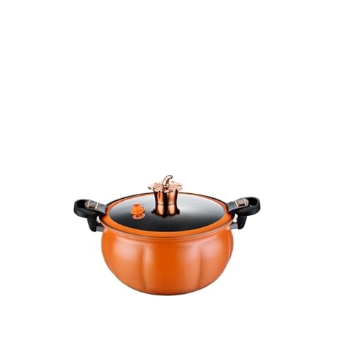 BDXMKS Ollas para Sopa Olla a presión Micro de 5 l/8 l, Multifuncional, for cocinar al vacío, for cocinar a Gas, Universal, de Doble Oreja, Antiadherente(Orange 5L)
