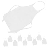 OFFSCH 10 Piezas Delantales Infantiles Blancos Resistentes al Agua de No Tejida para Pintura y Manualidades Aptos para Niñas Protección para Actividades Creativas
