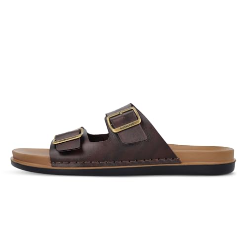 WALKAROO PLUS Bounceez Men's Fashion Sandal with Cushion Brown - Image 7