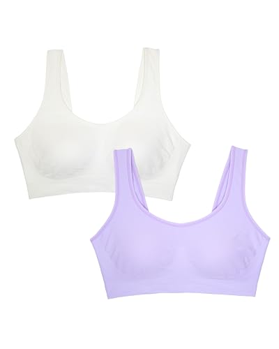 Image of Fruit of The Loom Women's 2-Pack Full Coverage Wireless Bra w / Built In Pads - All Day Comfort