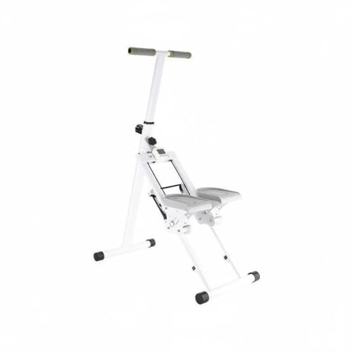 kowaku Máquina de Subir Escalones Ajustable Máquina Escaladora Plegable Antideslizante Simulador de Escalada Interior, Manillar Recto con Medidor