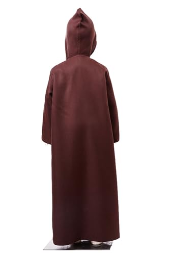 Fuman Jedi Robe Cosplay Deluxe SW Umhang mit Kapuze für Halloween Kostüm Unisex
