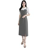 [J-Scott] [ジェイスコット] 【在庫限り】 アシンメトリー ワンピース Iライン ミモレ丈 春夏 ポリエステル ノースリーブ カジュアル モード 韓国風 フリーサイズ グレー JS175-GY-S