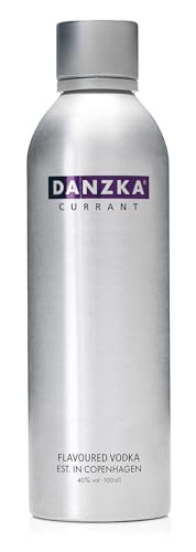 DANZKA Currant – 1 L Premium Vodka mit 40 % vol. in der Aluminiumflasche – Skandinavisches Design est. in Copenhagen