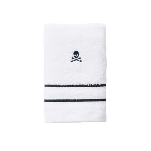 Scalpers Toalla de Invitados Blanca a Rayas 30x50cm 100% Algodón 470GSM Home