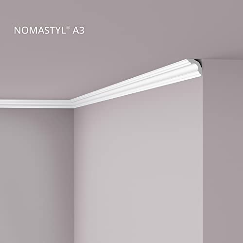 Moulure de plafond A3 NOMASTYL corniche polystyrène 30x30 - 6