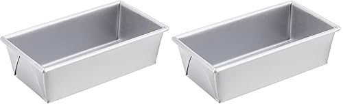 Chicago Metallic Loaf Pan, Commercial II, 1-Pound | Uncoated | Traditional | Pack of 2