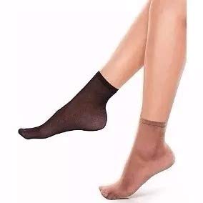 10 Pares Meia Fina Soquete Feminina