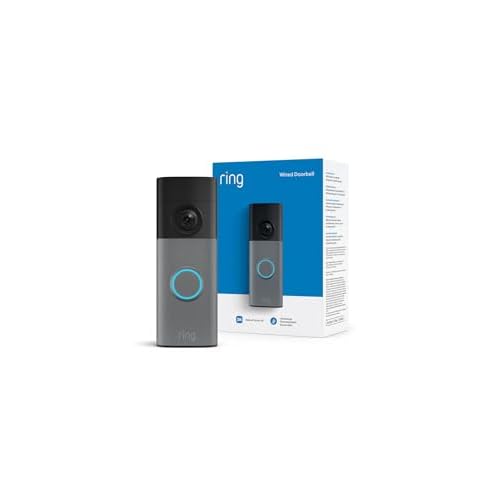 Ring Videotürklingel Kabel (Wired Video Doorbell) (neueste Gen.), Videotürklingel-Kamera, Retinal 2K, optimierter Zoom (bis zu 6x), 30-tägiger Gratiszeitraum für Ring-Abonnement