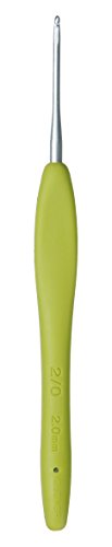 Image of Clover CL1050 Amour Crochet Hook: 2.0mm, Metal, 2mm, Green