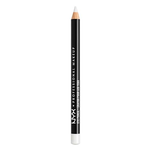 NYX Professional Makeup - Slim Eye Pencil - Crayon eyeliner - Fins et affûtés - Formule crémeuse - Longue tenue - White