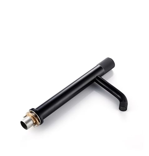 Mitigeur de salle de bain noir mat eau chaude et froide robinet lavabo laiton