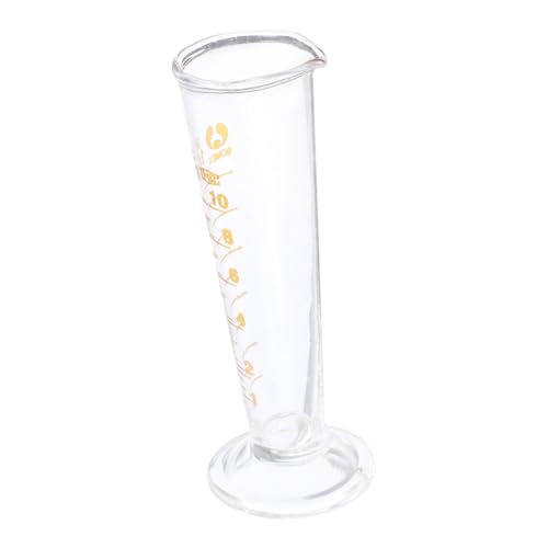 Ciieeo Graduated Laboratory Cup 10ml Clear Borosilicate Glass Measuring Cup for Lab Household Baking