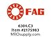 FAG 6304.C3 RADIAL DEEP GROOVE BALL BEARINGS (Pack Of 3)