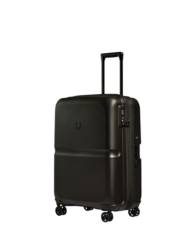 ANTLER Single Stripe Medium Hard Shell Luggage - Durable & Lightweight Polypropylene Expandable - 4 Double Spinner Wheels TSA Lock 26-inch - Black