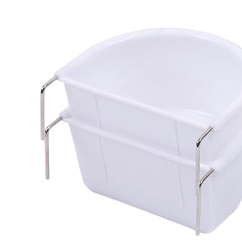 ＫＬＫＣＭＳ 2Pcs Bird Feeding Dish Sturdy Hanging Feeding Bowl Easy to Install Bird Food Tray Bird Cage Accessories for Conures Lovebirds, 10.9cmx9.8cmx5.4cm, Optional - Thumbnail 5