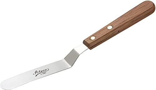 Image of Ateco 1385 Spatula Icing Frosting Spreader Decorating Tool - Wood Handle, 2-Pack