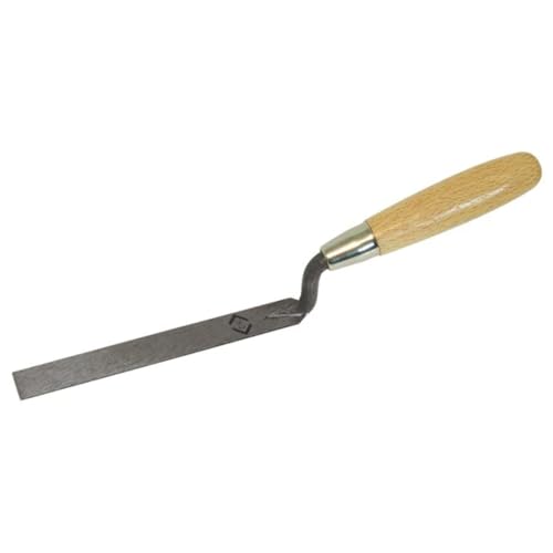 C.K T5073 62 Cazzuolino marcafughe piatto in acciaio al carbonio manico in legno 16x175 mm
