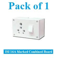 Pack of 1 Piece 16AMP Switch Socket Combined with Junction Box (ESP58) 1