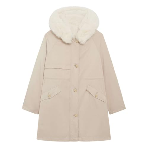 CAROLL 232g-gtoundra Abrigo, Crudo, 46 para Mujer