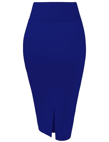 Image of Hybrid & Company Women's Scuba Pencil Skirt | Scuba stretch fabric, sleek tailored design, comfortable fit, suitable for office, meetings, and professional settings