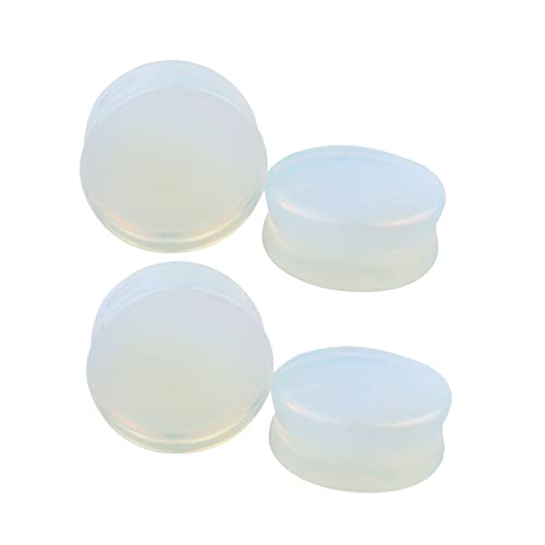Ayoiow 4 Pièce Ecarteur Pierre Oreilles, Opale Tunnel Oreilles Homme 19MM Ecarteur Tunnel Cover