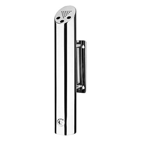 Bolero Cylinder Wall Mounted Ashtray Stainless Steel Cigarette Smoking Holder Cover