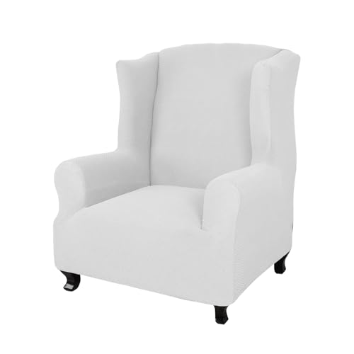 Funda para silla Wingback protector de muebles elástico jacquard sillón orejas 2