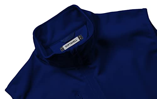 Fit Space Men's Lightweight Vest Softshell Sleeveless Windproof Jacket With Zipper Pocket Cycling Travel Hiking Running Golf (Navy,Large) #TOP2