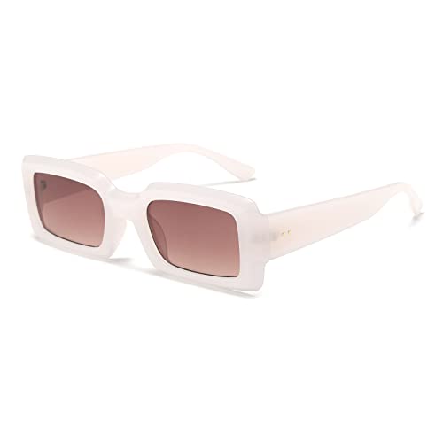 YAMEIZE Mode Rectangle Lunettes de Soleil pour Femmes Hommes UV400 Protection Extérieur (TR-Rose) Cover