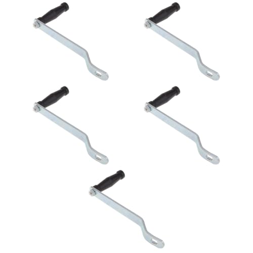 Milisten 5st Winschkurbel Kanu Markisenclips Segelbootzubehör Boote Inhaber Segelzubehör Bausatz Schiffswinde Plane Bootswinde Wickler Modus Handwinde Zange Tür Pole Verzinkt Black