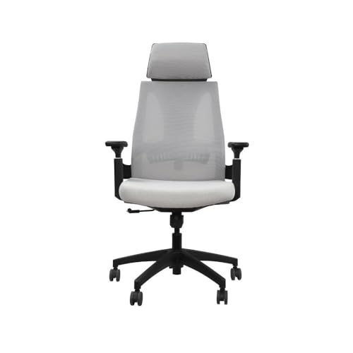 Cadeira de Escritório Ergonômica Helene Special Preta e Cinza, Braços 3D, Apoio cervical